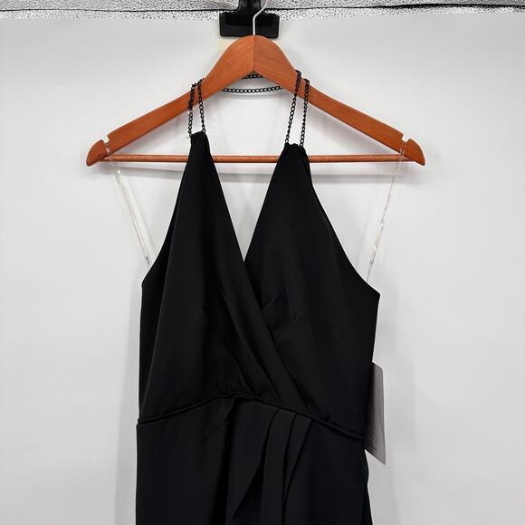 JS COLLECTIONS NWT Black Halter Full Length Gown Dress // 6 - Picture 2 of 13